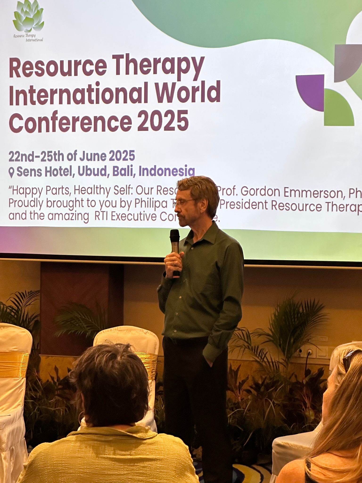 Keynote and founder Gordon Emmerson at the Resource Therapy International inaugural world conference Bali 2025